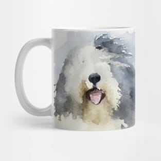 Watercolor Old English Sheepdog - Dog Lovers Mug